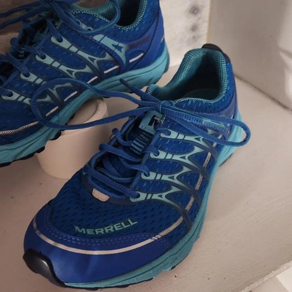 Merrell Mix Master Move Glide Blue Teal Trail Running Shoes Womens Size 7 J57166